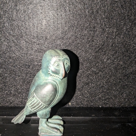 FRANKLIN MINT THE COLLECTORS TREASURY OF OWLS 1988 GREEN BRONZE OWL  3” - Picture 1 of 5